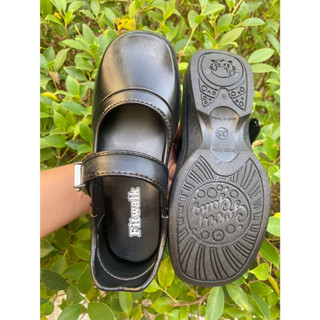 FW2200รองเท้านักเรียน(คละแบบ) รองเท้านักเรียนหญิงหนังดำ Gerr…