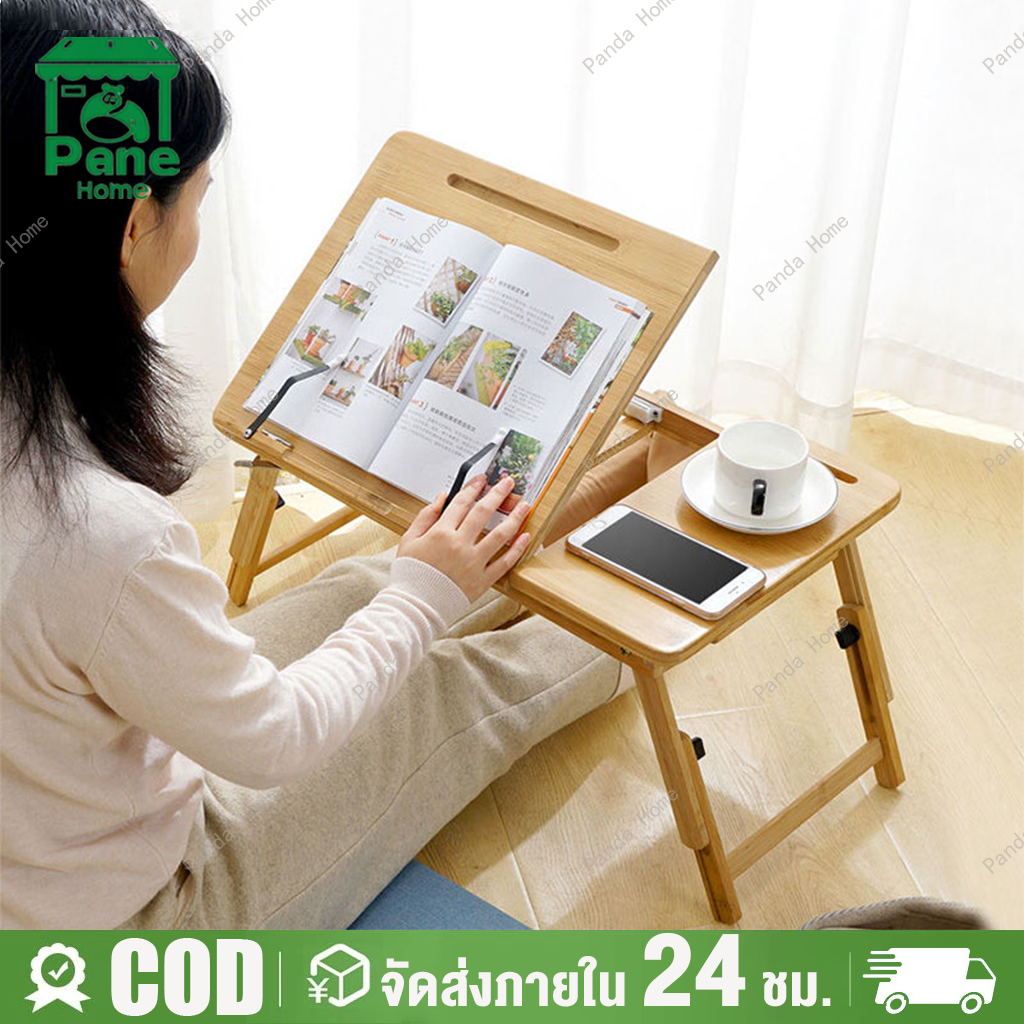 56/64/88CM กันน้ำ โต๊ะอ่านหนังสือ โต๊ะ โต๊ะคอมพิวเตอร์ที่บ้าน โต๊ะเขียนหนังสือ โต๊ะอ่านหนังสือทรงสี่เหลี่ยม พับ สะดวก