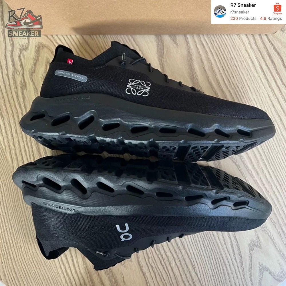 รองเท้า Louwe x on cloud tilt On Running สีดำ พื้นหนา เบาพิเศษ กันลื่น ระบายอากาศได้ดี สินค้าใหม