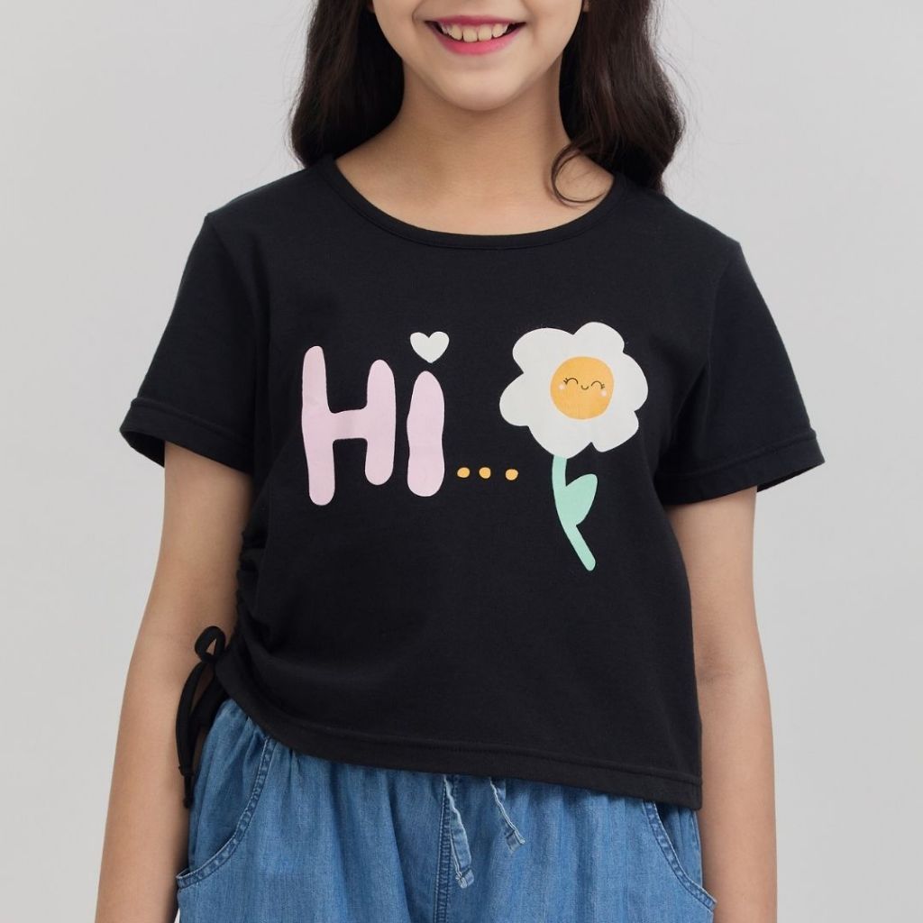 e'clat เสื้อเด็กโต เสื้อเด็กพรีทีน 6-12 ปี สกรีนลาย เนื้อผ้ายืด ผ้าเจอร์ซี่cotton100% 5001