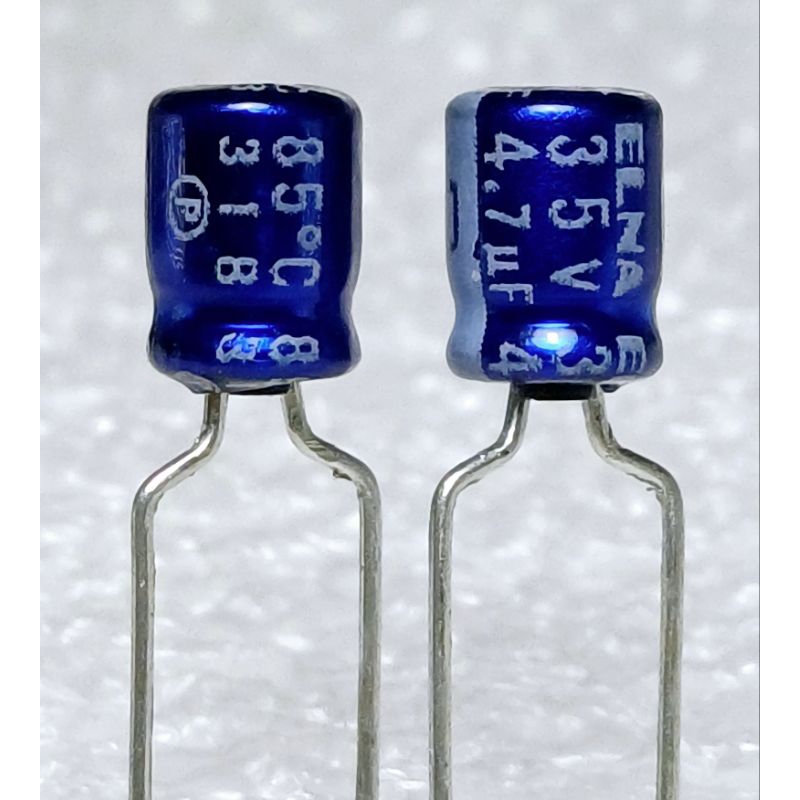 Elna RC3 4.7uf 35v (ราคา10ตัว) capacitor ตัวเก็บประจุ คาปาซิเตอร์ขนาด 4×6 มม mm