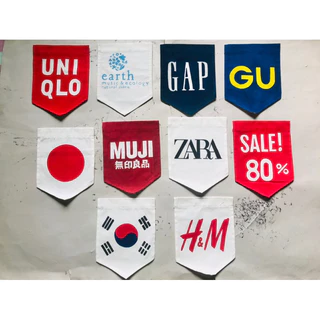 ป้ายธง ตกแต่งหน้าร้านเสื้อผ้ามือสอง ( ฟรีเชือก )เปลี่ยนฟ้อนท์ได้
