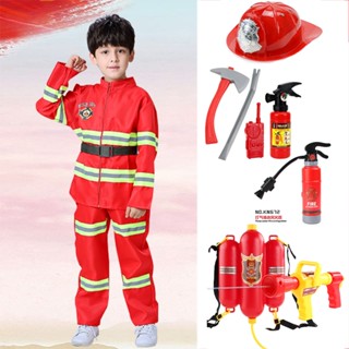 🔥🔥ชุดนักดับเพลิงเด็ก ชุดดับเพลิง เสื้อผ้าเข็มขัด หมวก ขวดฉีด…