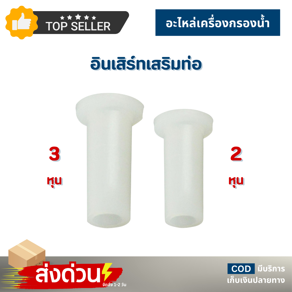 อะไหล่เครื่องกรองน้ำ อินเสิร์ทเสริมท่อ 2หุน 3หุน ปลายท่อน้ำดื่มเครื่องกรองน้ำ insert tube 1/4" 3/8"
