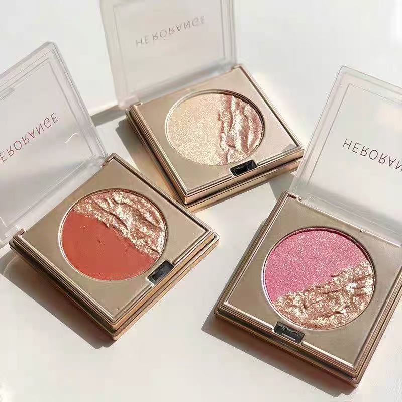 ไฮไลท์ประกายมุก HERORANGE Highlight ชิมเมอร์ บลัชออนไฮไลท์ อายแชโดว์ สองสี ชิมเมอร์ เนื้อเนียนละเอียด ราคา ถูกที่สุด ดีลบีเคเค แกลเลอรีภาพที่ 9