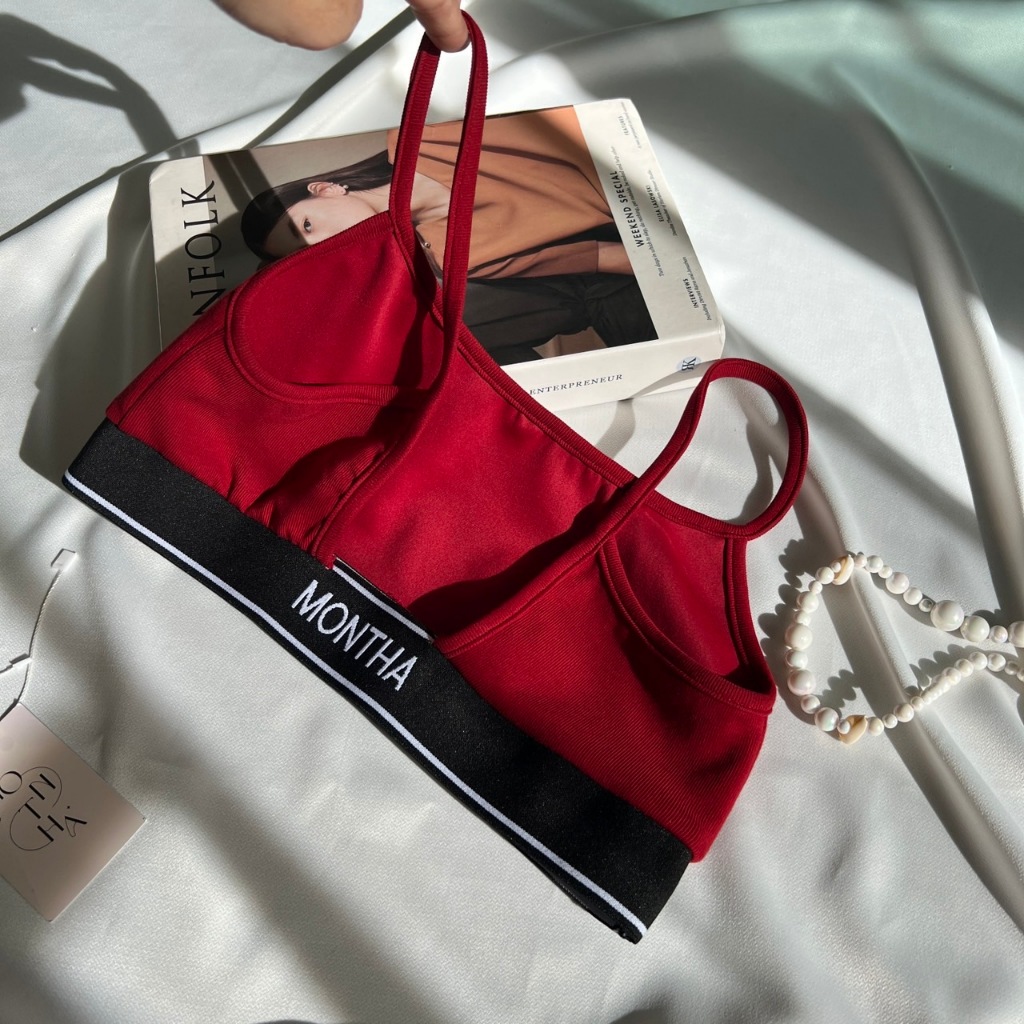 Sexy bar montha บราตัวจิ๋วขอบมณฑา บราสายเดี่ยว บราขอบยาง ผู้หญิง Women