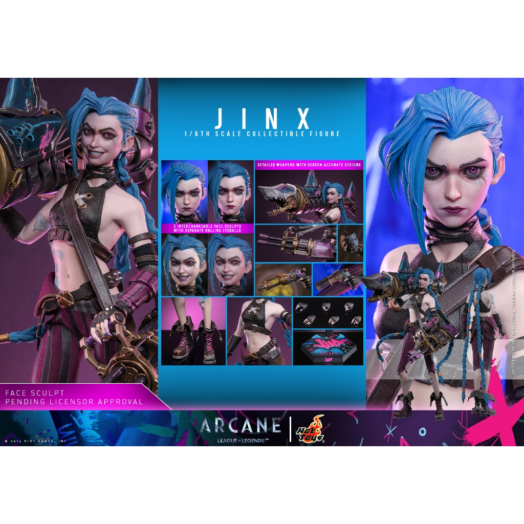 🍑[ PRE ORDER ]🍑 เปิดสั่งจองสินค้า Hot Toys TMS137 Arcane - Jinx (Hot Toys Lot Thai / KC)