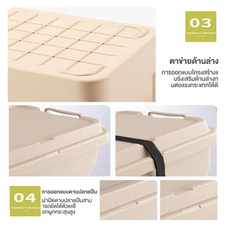 SkyWing พร้อมส่ง กล่องตั้งแคมป์ กล่องอเนคประสงค์ 50-70L กล่องพับได้พร้อมฝาไม้ ความจุขนาดใหญ่ ออกแบบด้ามจับให้พกพาสะดวก