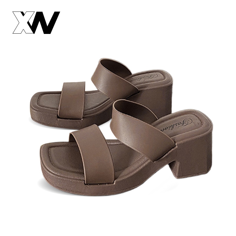 XWbrand แนะนำ รองเท้าแตะแฟชั่นเสริมส้น ทรงสวยรูปทรงทันสมัยสีโทนสุภาพ ใส่เที่ยวใส่ออกงานได้เลย อยากมีก่อนใครก็กดสั่งเล้ย