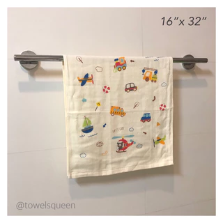 ผ้าเช็ดผม สาลูรังผึ้ง 16”x32”นิ้ว