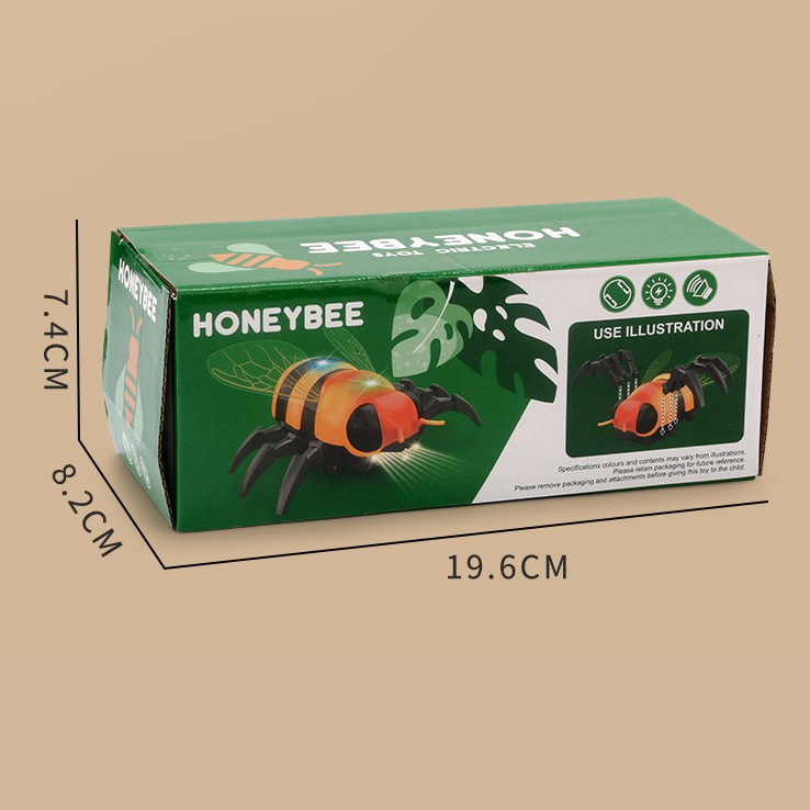 ของเล่นแมงมุมผึ้งคลานไฟฟ้าดนตรีมีแสงไฟ สีสันสดใส ของเล่นสำหรับเด็ก ราคา ถูกที่สุด ดีลบีเคเค แกลเลอรีภาพที่ 8