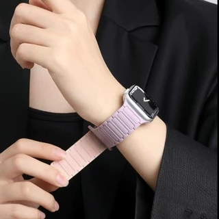 สาย smart watch 40/44/45/41/46มม สายนาฬิกา for watch11 10 9 8 ultra 7 6 5 4 นิ่ม เเบบเเม่เหล็ก สําหรับแอปเปิ้ลวอช A-star