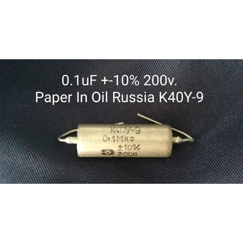 Capacitor Paper In Oil 0.1uF 200v. +-10% 
K40Y-9