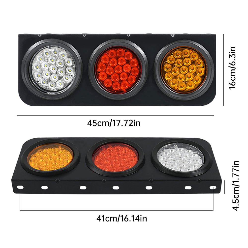 ไฟท้ายติดรถ ไฟท้าย 3 ตอน แป้นดำ มีระบบไฟ 12v และ 24v (ราคาต่อคู่) - รูปที่ 7