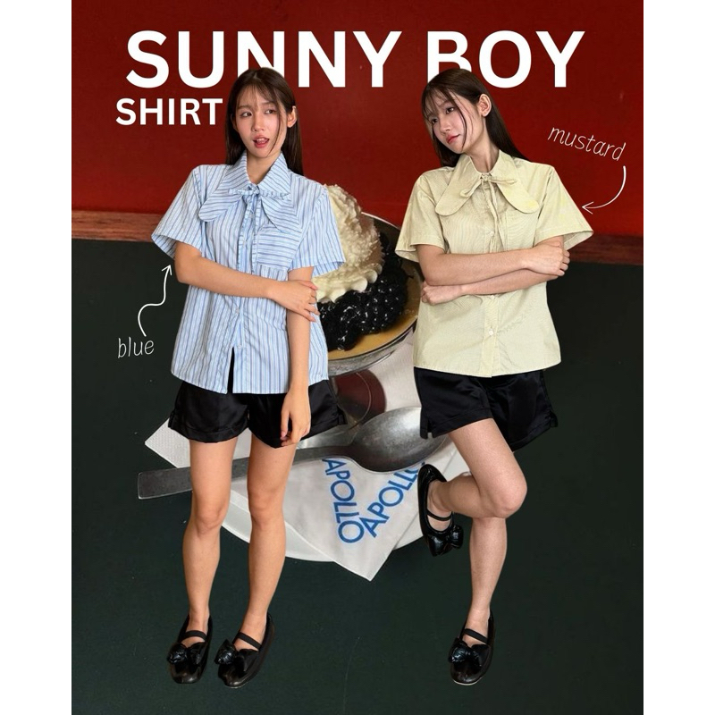 sunny boy shirt รุ่น striped เสื้อเชิ้ตลายริ้ว ลายทาง / dressylismm