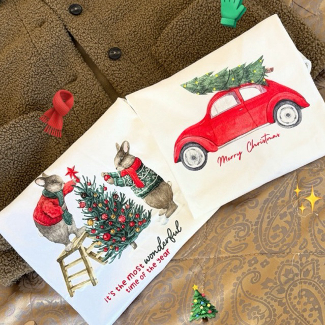 [Tomato8] Christmas collection ลาย Car Merry Christmas 🧣❤️🫑🎠💘