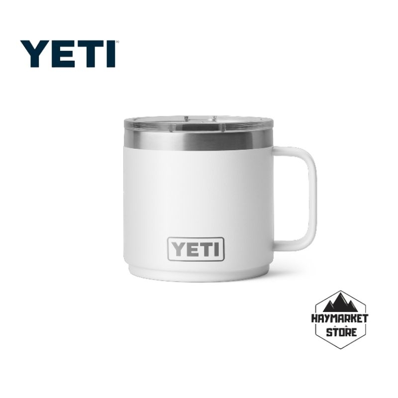 ํYETI แก้วเยติแท้ 💯% YETI RAMBLER 14 oz Stackable Mug ( แก้วเก็บความเย็น เยติ ฝาสไลด์แม่เหล็ก ) แก้ว