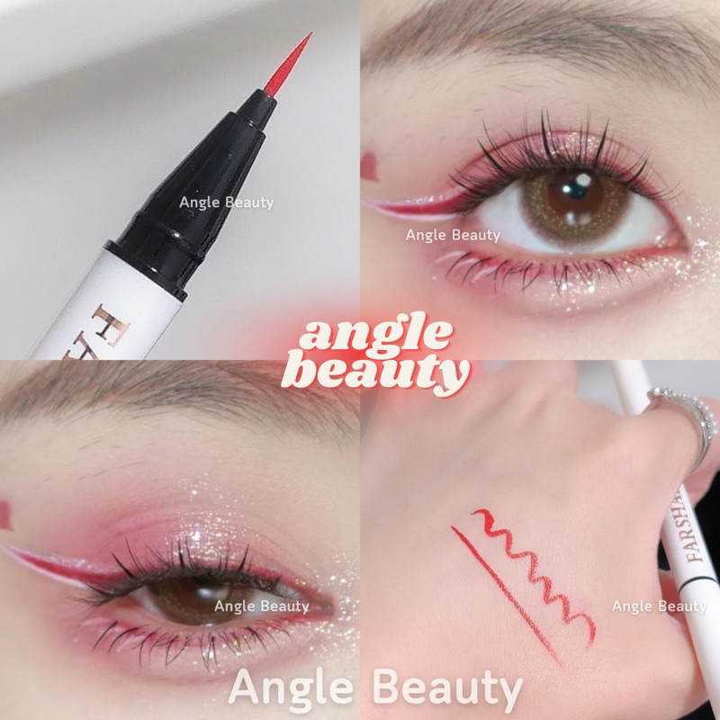 ส่งด่วน Eyeliner Color Fantasy Christmas อายไลน์เนอร์ คริสต์มาส แฟนซี ปีใหม่ สีขาว สีแดง