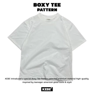 KEBE เสื้อยืด ผ้าคอตตอน no.20 ทรง Boxy Tee คอฟิต สไตล์วัยรุ่นอเมริกา ใส่ได้ทั้งชายและหญิง