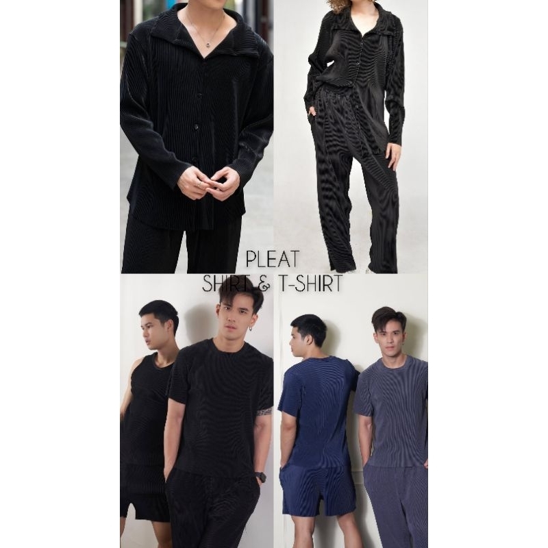 Backtobazix - เสื้อยืดพลีท เสื้อเชิ้ตพลีท ใส่สบาย ผ้าทิ้งตัว ไม่ยับ ไม่ต้องรีด