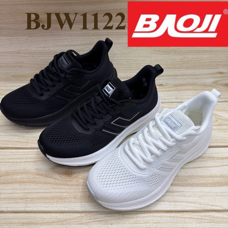 Baoji BJW 1122 รองเท้าผ้าใบ บาโอจิ (37-41) สีดำ/ดำขาว/ขาว ซส. รูปที่ 4