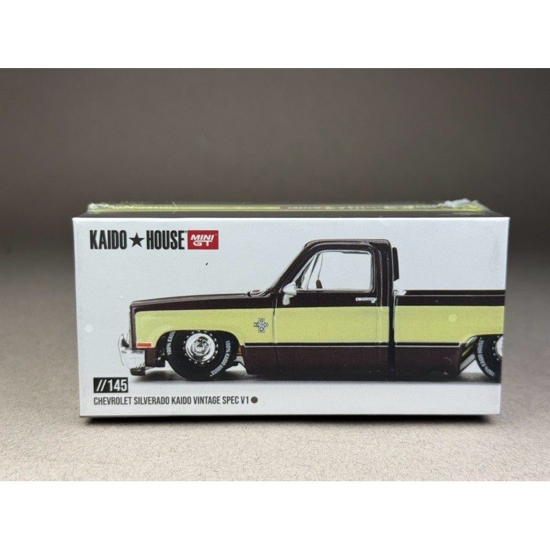 CHEVROLET SILVERADO VINTAGE SPEC V1 Kaido #145 Scale ยี่ห้อ Minigt