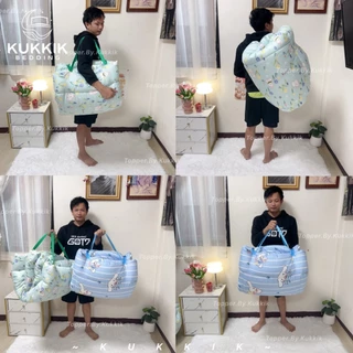 ที่นอนรุ่นใหญ่ ขนาด ก100xย185cm. ใยหนา 2 ชั้น *แถมฟรี หมอน 1 ใบ พกพาสะดวก พับเก็บได้ น้ำหนักเบา