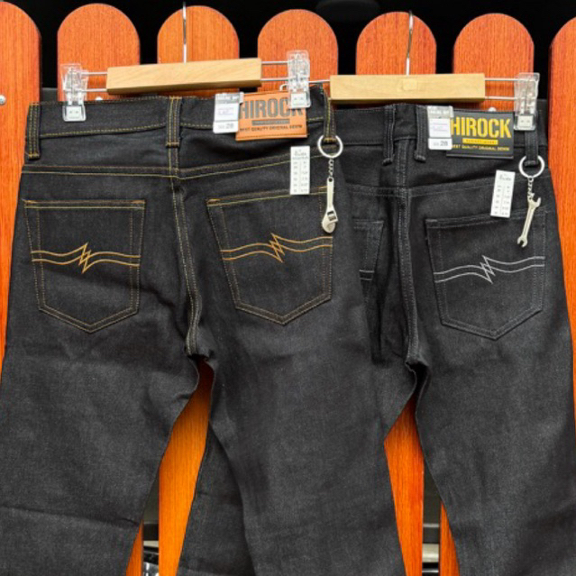 กางเกงยีนส์ขากระบอกเล็กHirockผ้าดิบ14oz แถมตะขอ+พวงประแจฟรี