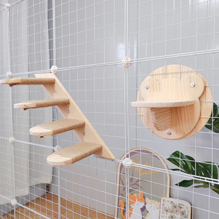 ที่ลับเล็บแมว ชุดบันไดแมว สำหรับติดผนัง DIY เปลญวนแมว โพสต์รอยขีดข่วนแมว พร้อมชุดน็อต