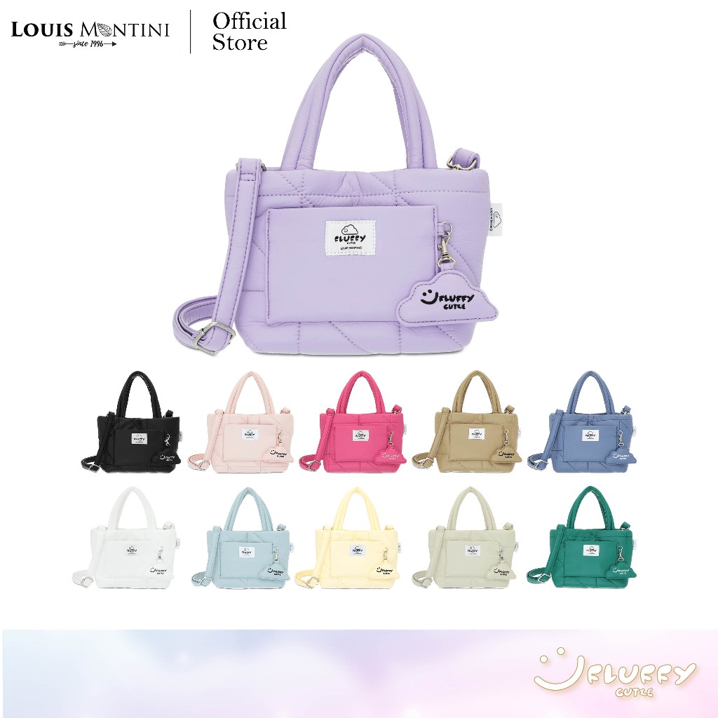 Louis Montini (Fluffy) กระเป๋าถือ กระเป๋าสะพายข้างไซส์มินิ shopping bag กระเป๋าฟองน้ำ FFB11