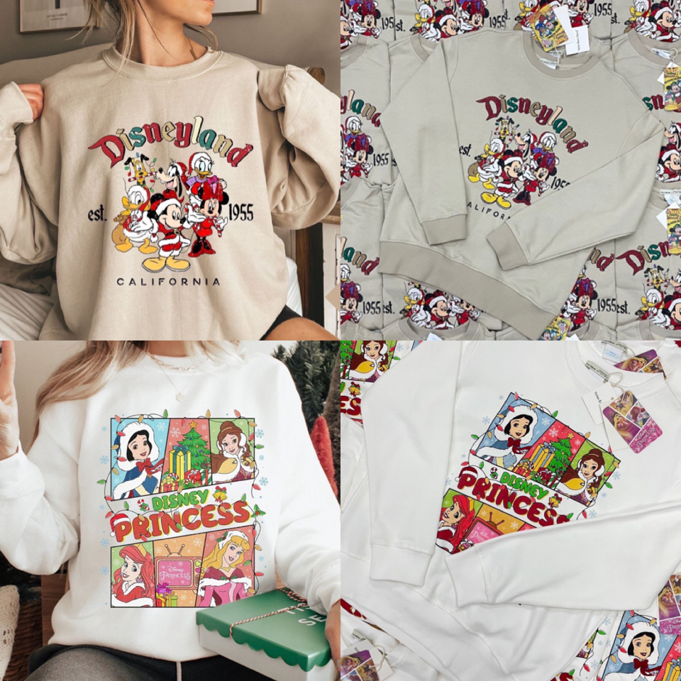 Disneyland x sweater • เสื้อสเวตเตอร์แขนยาวแบรนด์ดัง ดีเทลสกรีนลายดิสนีย์ ธีมคริสต์มาส น่ารักสดใสมากค่า