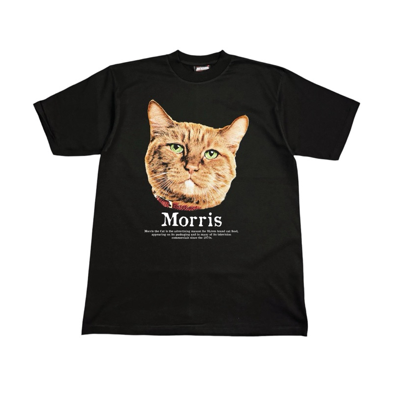 24HoursStudio : Morris สีดำ/สีขาว เสื้อยืดคอฟิตโอเวอร์ไซส์ #DTG