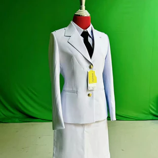 เนคไท ข้าราชการ สำหรับชุดปกติขาว เน็คไท ไทสำเร็จรูป สีดำ tie แบบซิปเนคไทผู้หญิง