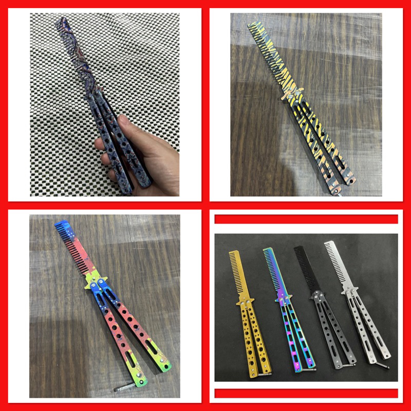 บาลิซองหวี/มีดควง/หวีควงสำหรับซ้อม ลายมังกร และสีดำมาใหม่