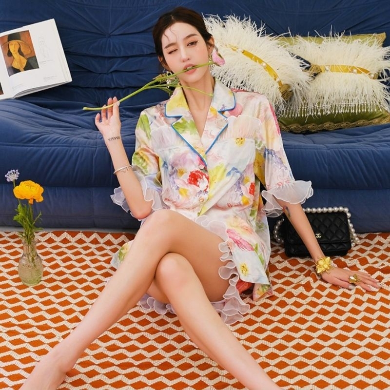 ชุดนอน Gabrielle pajamas (premium silk satin)