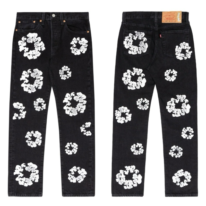 พร้อมส่ง ของแท้ 100% กางเกงยีนส์ DENIM TEARS x LEVI’S JEAN BLACK ของแท้100%