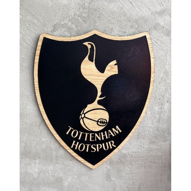 ป้ายตกแต่งแขวนผนัง สเปอร์ Tottenham hotspur ลายไม้เคลือบเงา-3D