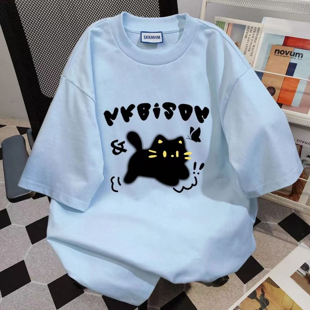 เสื้อยืด ผ้าคอตตอลแท้ CM78 ใส่สบาย สีไม่ตกเนื้อผ้าดี ตัดเย็บดี