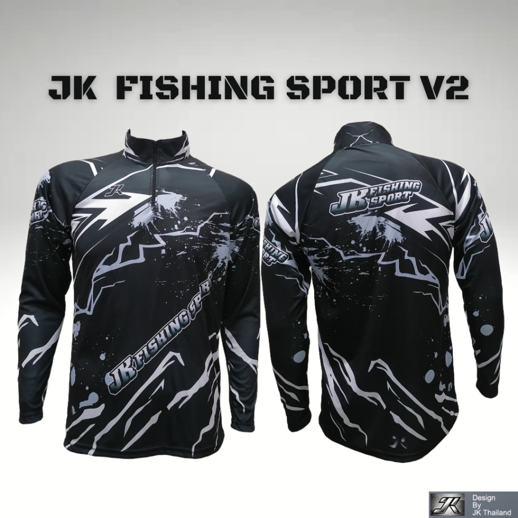 เสื้อตกปลา JK Thailand เสื้อกันยูวี ลาย JKSPORT V2 ป้องกันรังสี UV 80% แห้งเร็ว