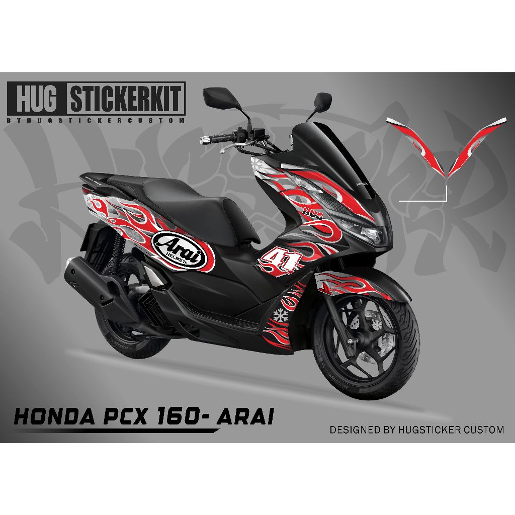 สติ๊กเกอร์ติดรถ สติ๊กเกอร์ Honda PCX 160 - ลาย Frie  ปี 2018-2021