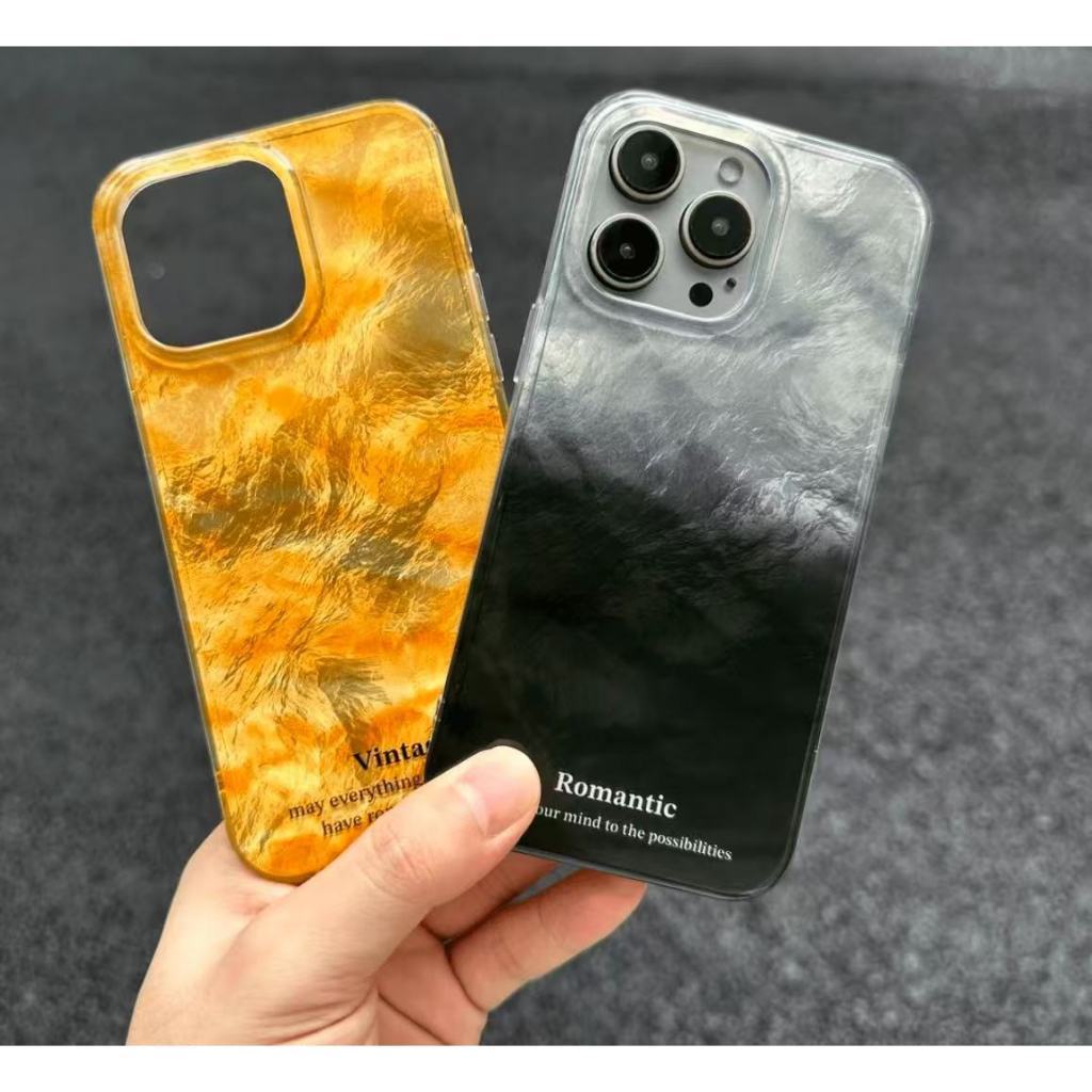 New gold shimmering transparent phone cases for iP 11 12 promax 13 14plus 1516PROMAX case