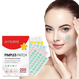 แผ่นแปะสิว รูปดาว รูปหัวใจ น่ารัก สีสันสดใส กันน้ำ ดูแลผิวหน้า 200 ดวง
