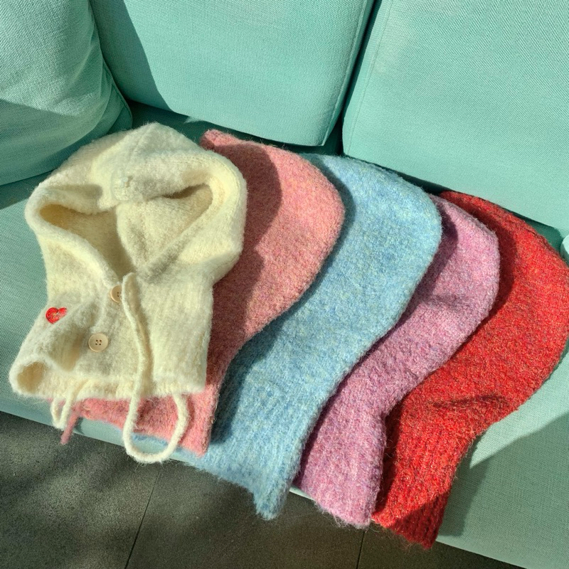 Cutie.Colors Hoodie Hat หมวกฮู้ดไหมพรม