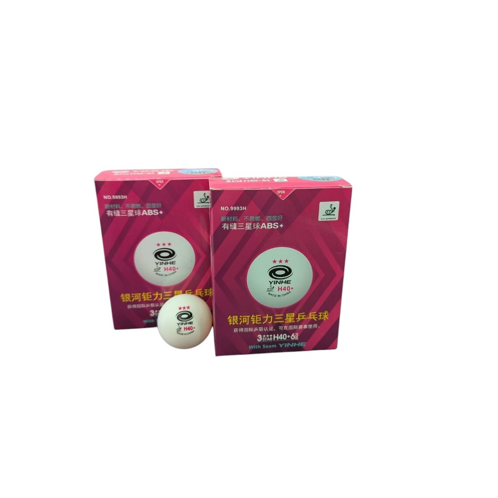 ลูกปิงปอง YINHE H40+ ดาวชมพู จำนวน 12 ลูก สำหรับแข่งขันรายการของสมาคมกีฬาเทเบิลเทนนิสฯ