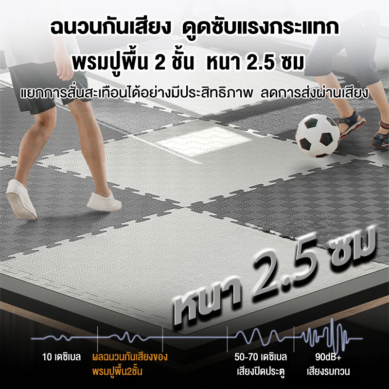 แผ่นยาง EVA จิ๊กซอว์ปูพื้น กันลื่น ดูดซับแรงกระแทก ฟิตเนส thumbnail 4