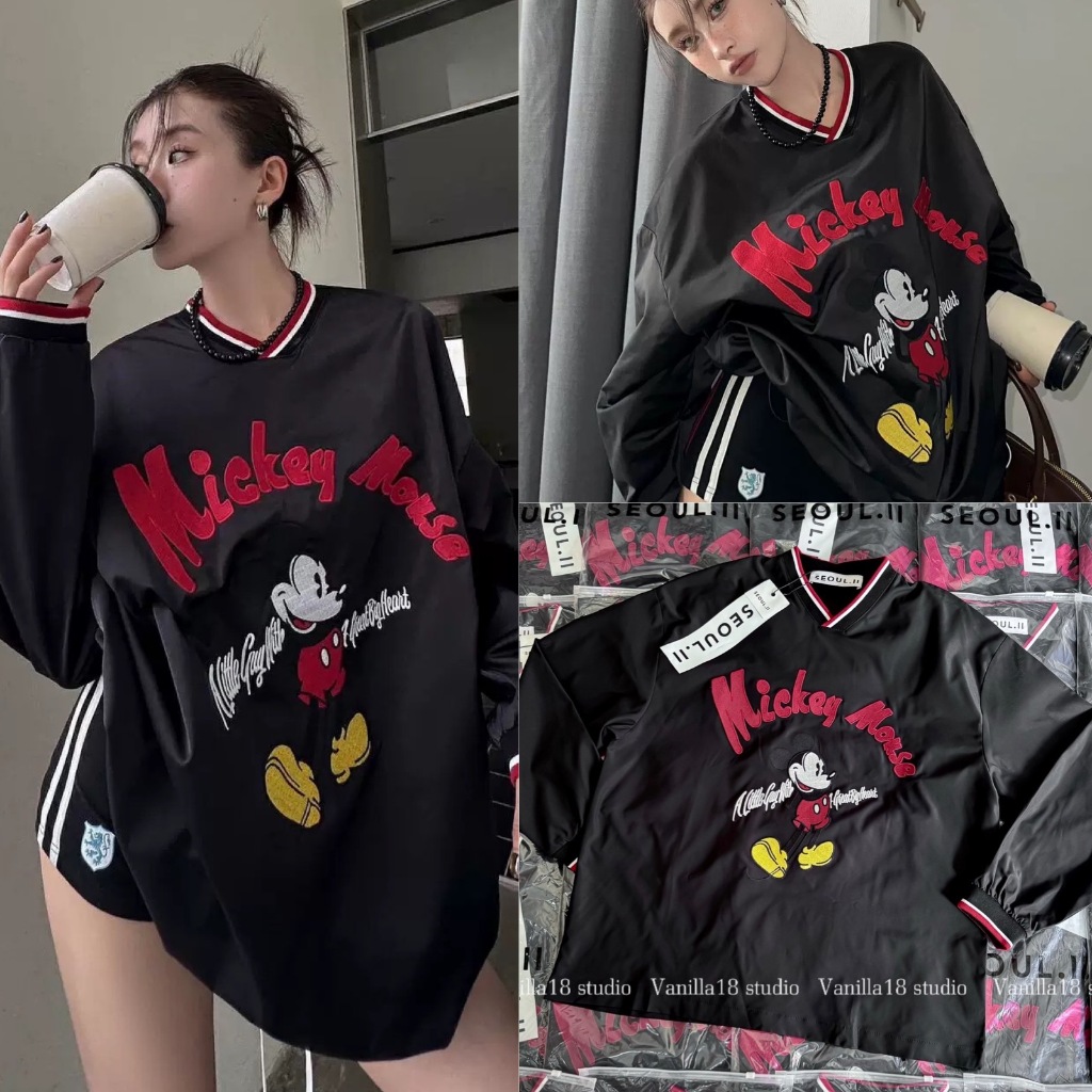 เสื้อแขนยาวสไตล์เกาหลี รุ่นนี้เนื้อผ้าดีม๊ากๆ ผ้าเป็นทรง ดีเทลปักที่อก บอกเลยว่าดีเทลและเนื้อผ้าเป๊ะงานต้นฉบับตึกเกา