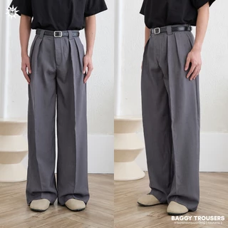 NORMAL.DAY BAGGY TROUSERS กางเกงทรงกระบอกใหญ่ ทรงหลวม ผู้ชาย ( มี2ความยาว สำหรับคนสูง 160-185 CM )
