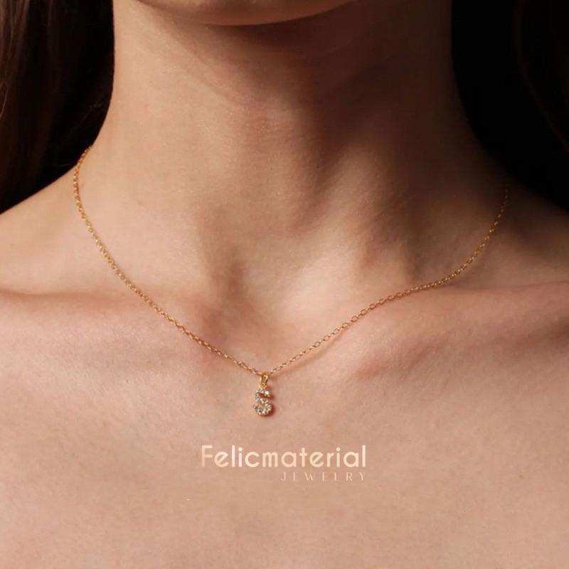 สร้อยคอ รุ่น lady ปรับระดับได้ ใส่อาบน้ำได้ by felicmaterial (สร้อยเข็มรูด)