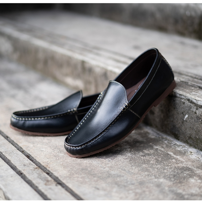 Verns Leather รองเท้า Slip on หนังแท้ 100% รุ่น V292 พื้นยางดิบ เย็บพื้นเพิ่มความแข็งแรง มี 3 สี