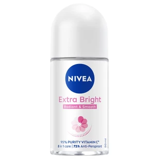 NIVEA - EXTRA BRIGHT RADIANT&SMOOTH ROLL ON (50ml.) นีเวีย ไบรท์ เรเดียนท์ แอน สมูท โรลออน